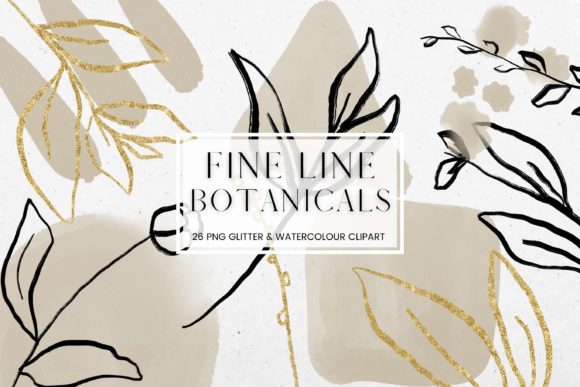 Download Fine Line Floral, Grey Watercolour - Watercolour Collection