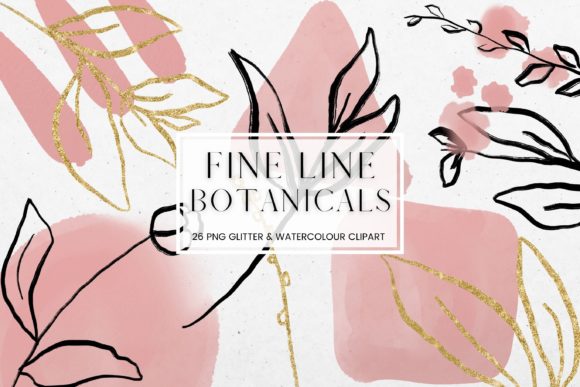 Download Fine Line Floral, Pink Watercolour - Watercolour Collection