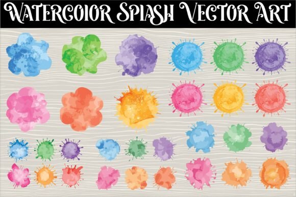 Download Vibrant Watercolor Splash Vector Art - Watercolor splash Collection