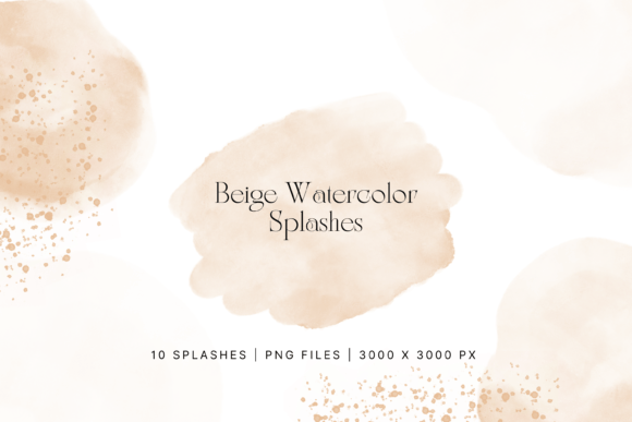 Download Nude Beige Watercolor Splash, Splatter - Watercolor splash Collection