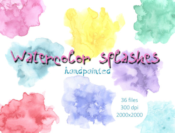 Download Watercolor Splashes Clipart - Watercolor splash Collection