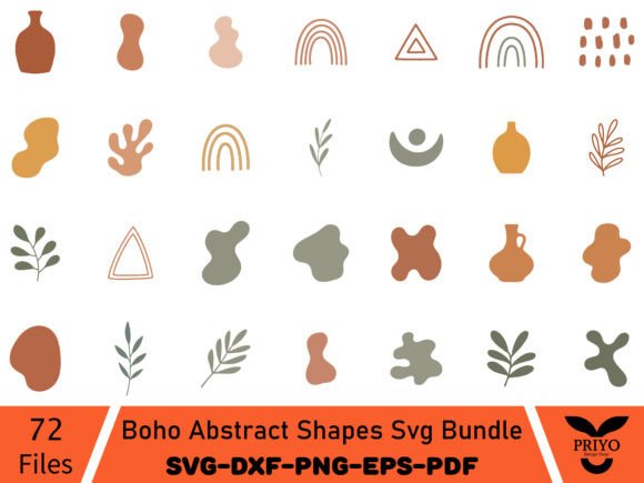 Download Boho Abstract Shapes Svg Bundle, Boho - Abstract shapes svg Collection
