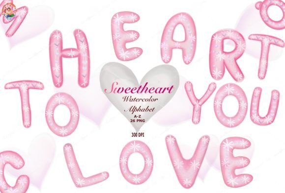 Download Valentines Alphabet Graphic,Pink Font - Font Collection